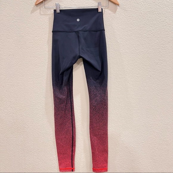 Lululemon Wunder Under Hi-Rise Tight Ombre Speckle Women's Sz 2 Outdoor Gym EUC - Picture 1 of 6